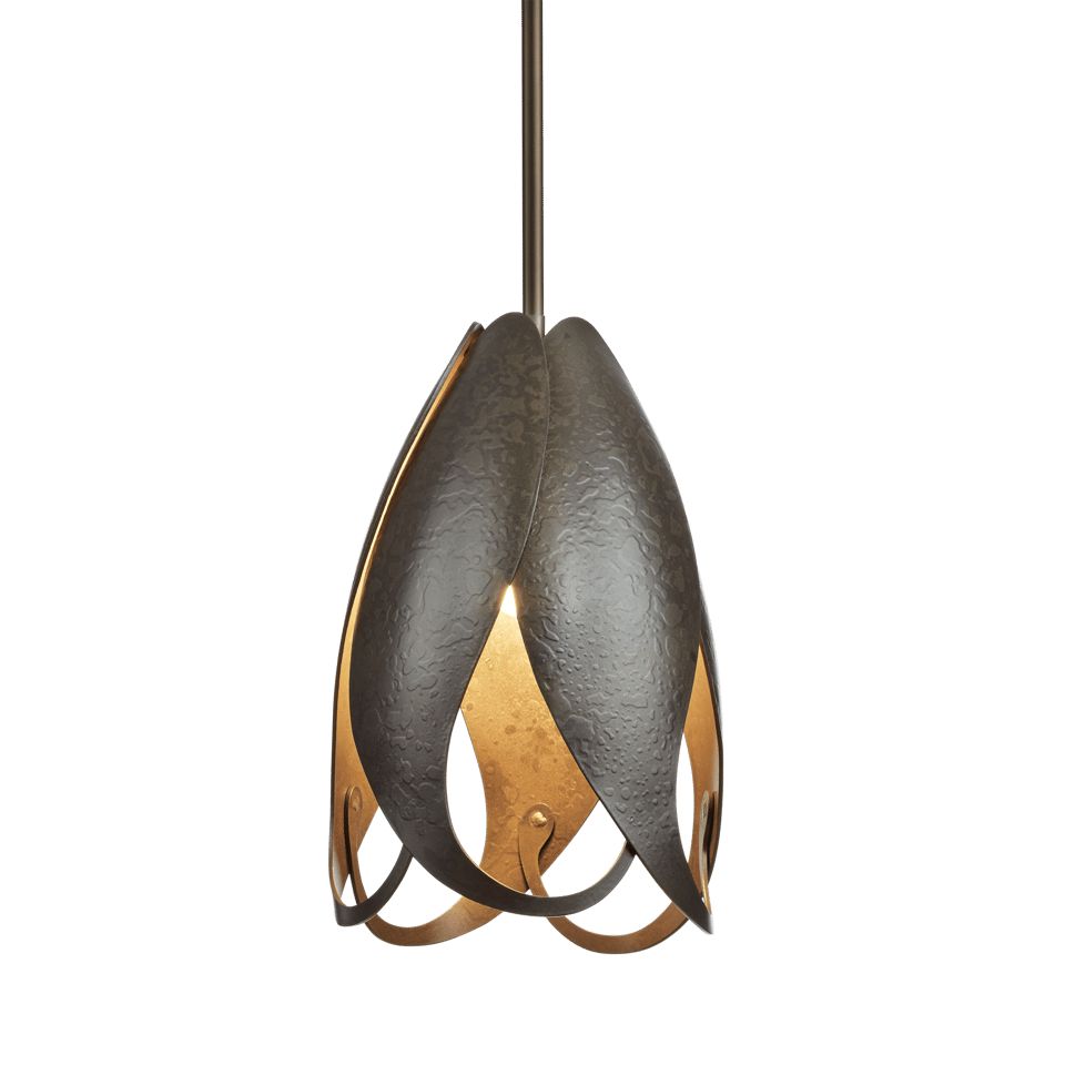 Hubbardton Forge Pental Mini Pendant Light, 13.1" Height, Dimmable, Customizable Finishes