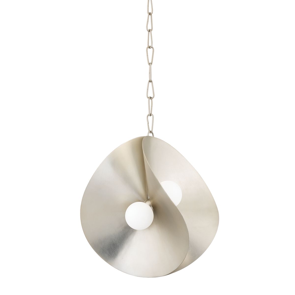 Peony Pendant Lighting by Corbett, Dimmable, 4 Bulbs, Gold Leaf or Warm Silver Leaf, 18" x 19