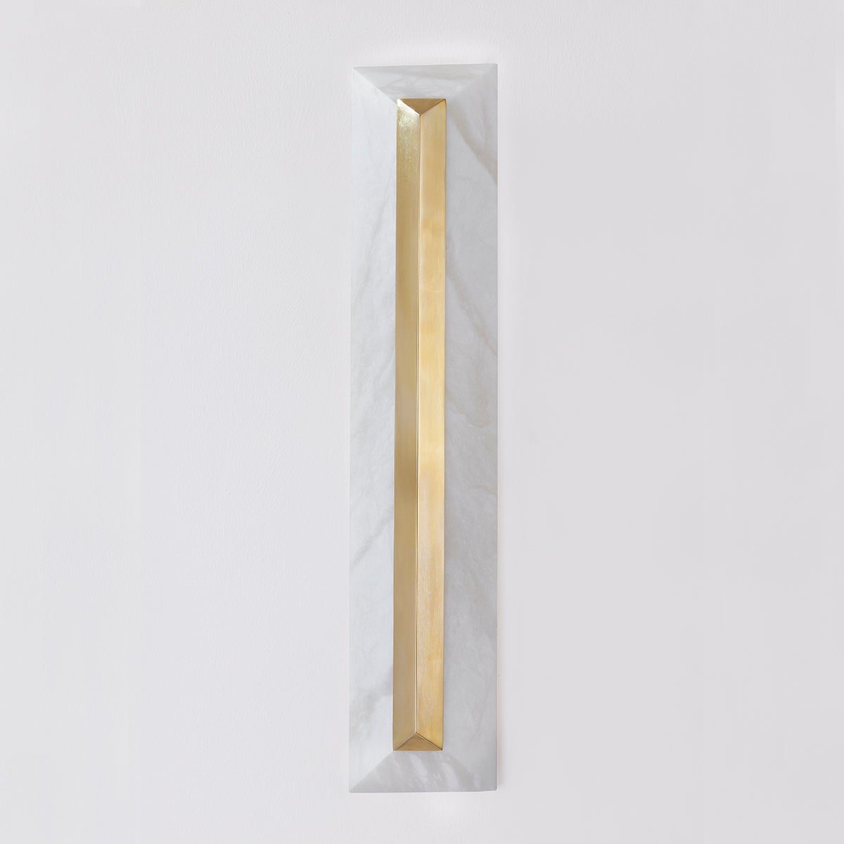 Perth 27-Inch Large Sconce by Corbett Lighting - Vintage Brass & Alabaster Shade, Dimmable LED