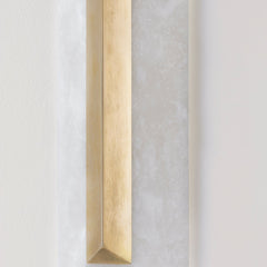 Perth Sconce 20" by Corbett Lighting - Vintage Brass Accent, Alabaster Shade, Dimmable, ETL Damp Rated