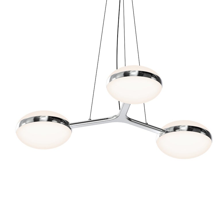 SONNEMAN Pillows Chandelier 3612 - Oval Acrylic Dome, LED Lighting, Adjustable Height, 3 Finishes