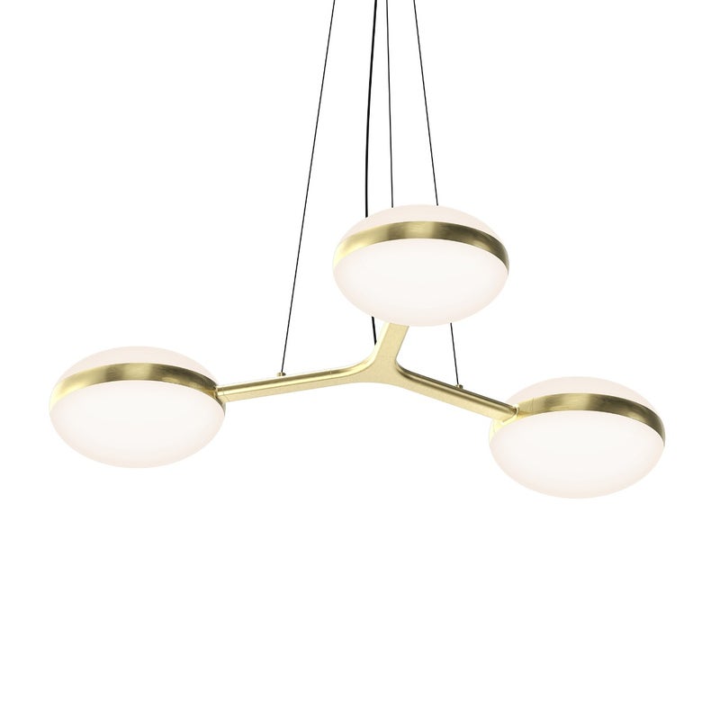 SONNEMAN Pillows Chandelier 3612 - Oval Acrylic Dome, LED Lighting, Adjustable Height, 3 Finishes