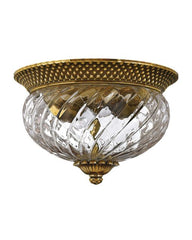 Hinkley Lighting Plantation 4102 Small Flush Mount, Pineapple Glass Shade, Damp Rated, 120V