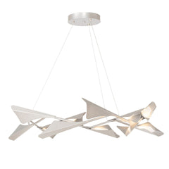 Hubbardton Forge Plume 12-Light LED Pendant, Dimmable, 3000K, Multiple Finish Options