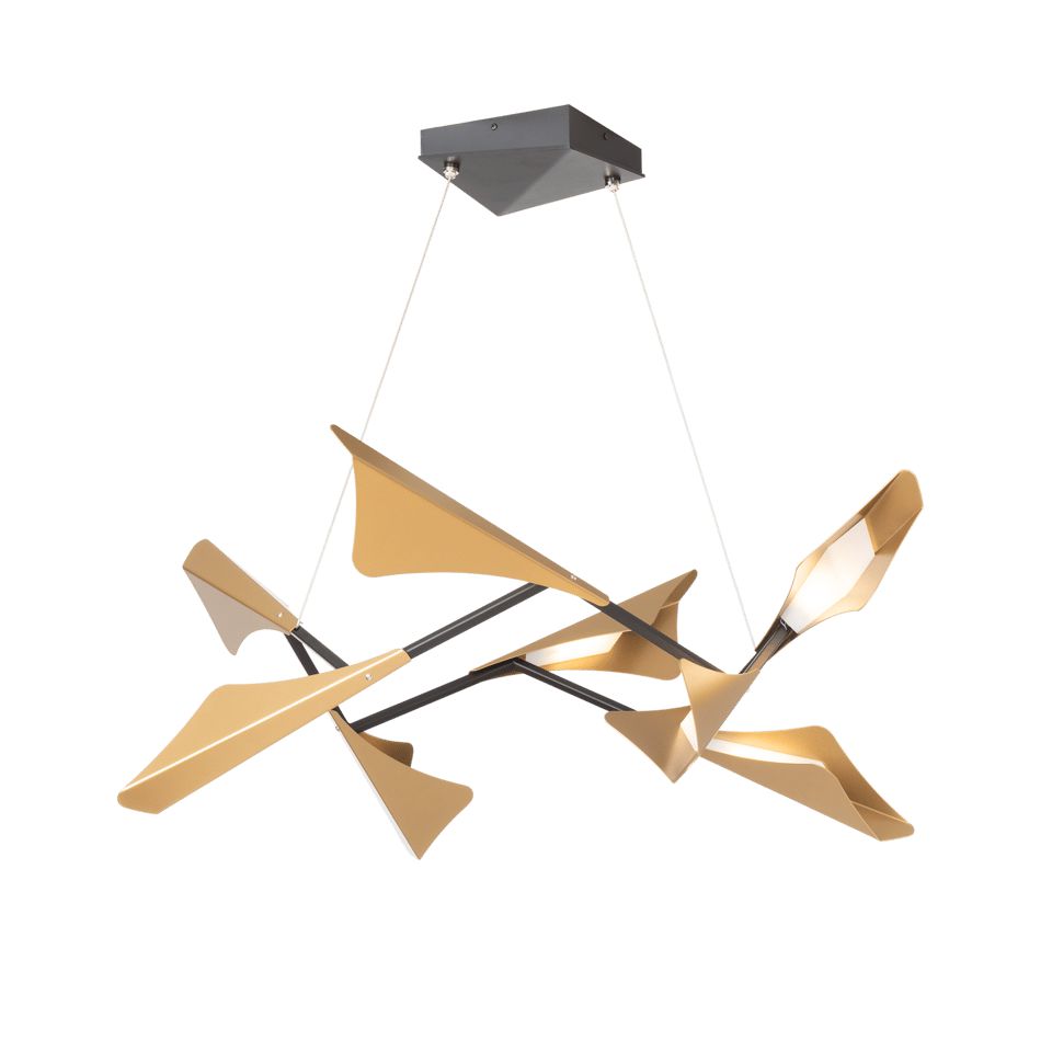 Plume 8-Light LED Pendant by Hubbardton Forge - Dimmable, Adjustable Height, Energy Efficient