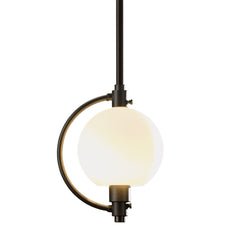 Hubbardton Forge Pluto Mini Pendant Light - Dimmable, Steel Construction, Adjustable Height, UL Damp Rated