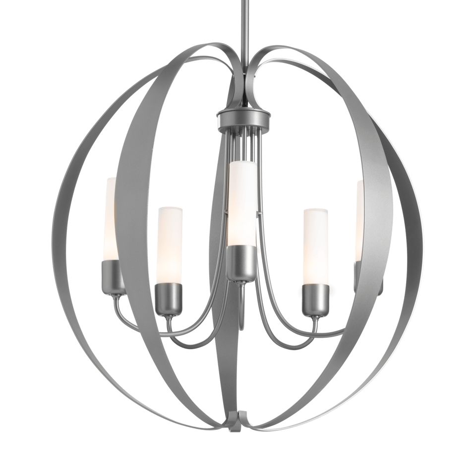 Hubbardton Forge Pomme 5-Light Outdoor Pendant - Dimmable Opal Glass for Patios & Porches