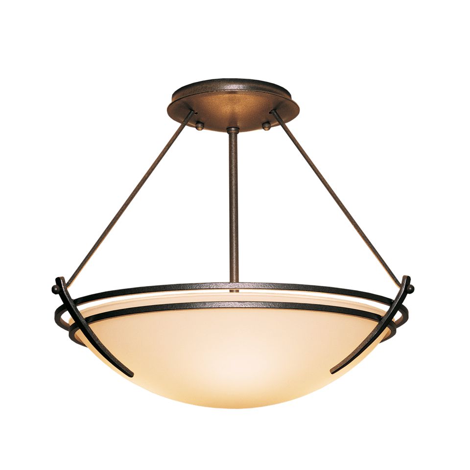 Hubbardton Forge Presidio Tryne 2-Light Semi-Flush Mount - Dimmable, Multiple Finish Options, Artisan Crafted