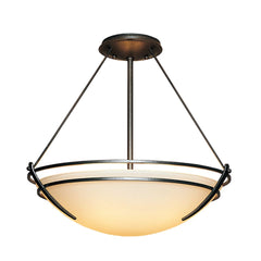 Hubbardton Forge Presidio Tryne Semi-Flush Fixture, Handcrafted, Dimmable, 3-Bulb, Vermont Made