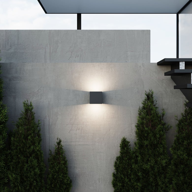 Qube Large Sconce by SONNEMAN - Modern Cube Design, 1500 Lumens, Dimmable, Energy Efficient, Indoor/Outdoor Use