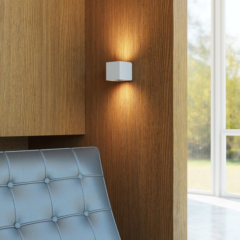 Qube Small Sconce by SONNEMAN - 5W LED, Dimmable, C-ETL-US Wet Rated, Modern Design