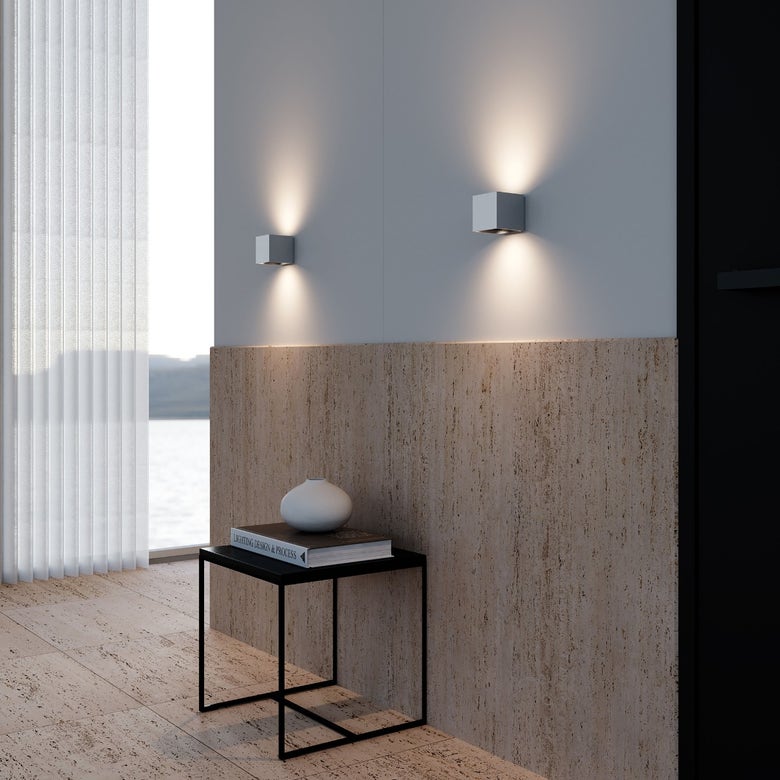 Qube Small Sconce by SONNEMAN - 5W LED, Dimmable, C-ETL-US Wet Rated, Modern Design