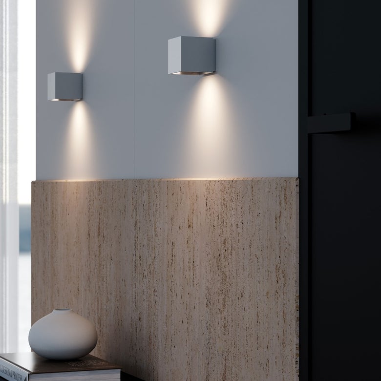 Qube Small Sconce by SONNEMAN - 5W LED, Dimmable, C-ETL-US Wet Rated, Modern Design