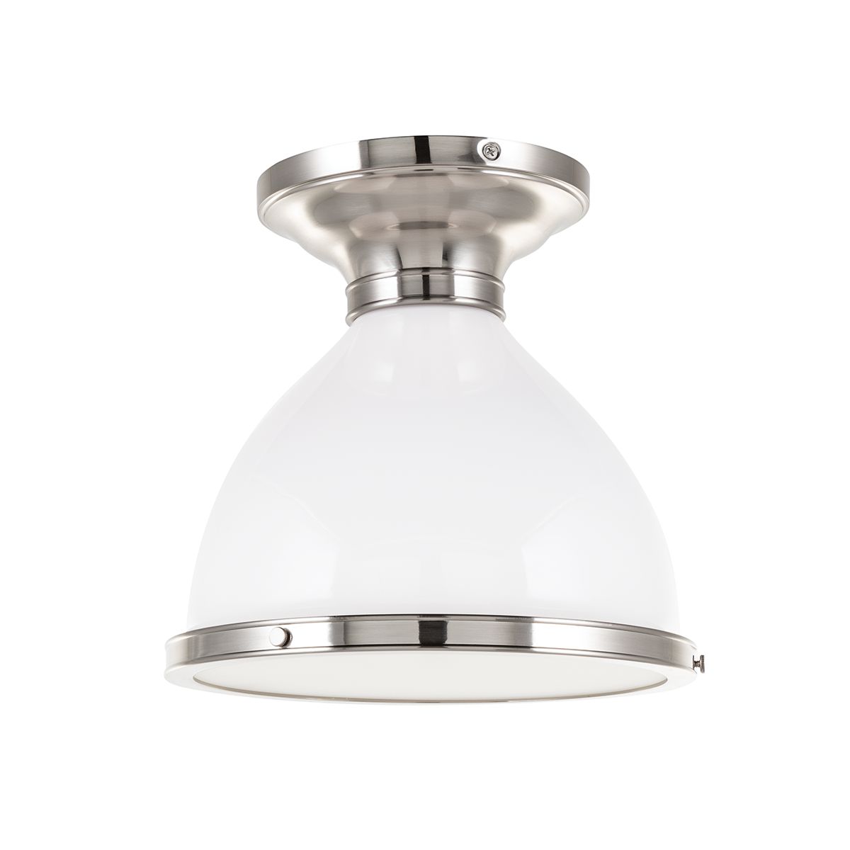 Randolph 2612 Semi-Flush Ceiling Light by Hudson Valley Lighting - Opal Shade, Dimmable, 100W Max