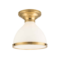 Randolph 2612 Semi-Flush Ceiling Light by Hudson Valley Lighting - Opal Shade, Dimmable, 100W Max