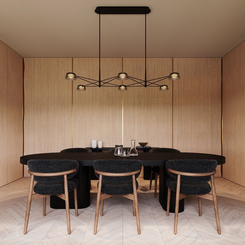 Ray 6-Light Chandelier By SONNEMAN - Dimmable LED, Energy Efficient, Modern Design, 3000K Warm Light