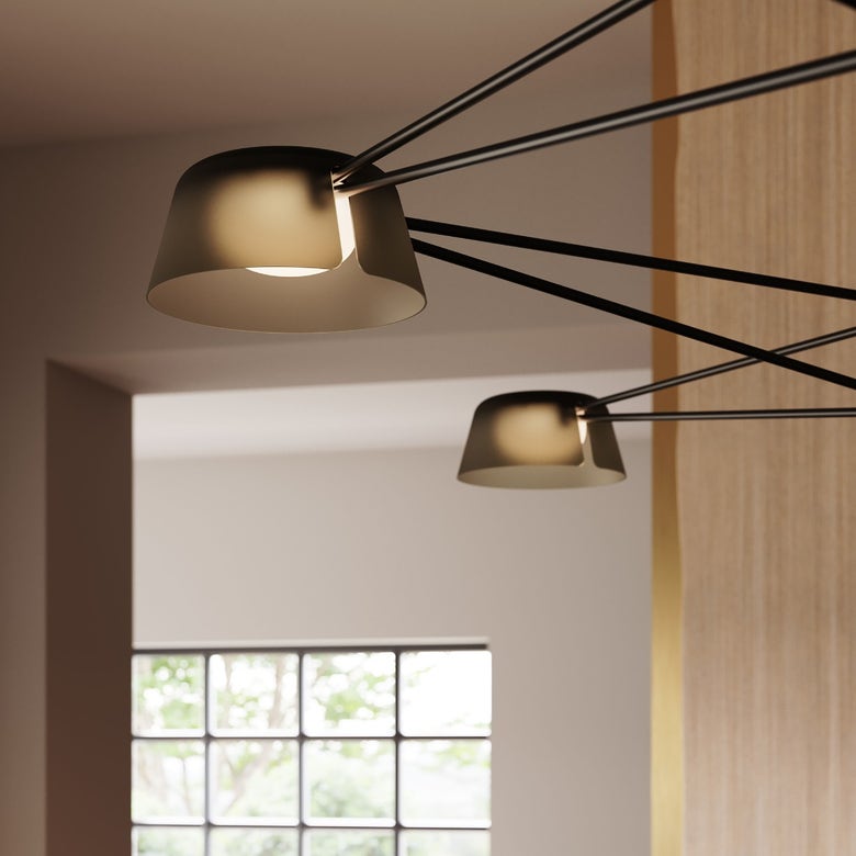 Ray 6-Light Chandelier By SONNEMAN - Dimmable LED, Energy Efficient, Modern Design, 3000K Warm Light