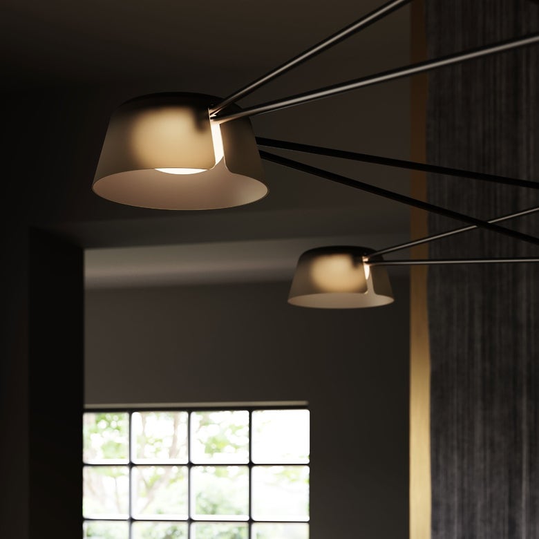 Ray 6-Light Chandelier By SONNEMAN - Dimmable LED, Energy Efficient, Modern Design, 3000K Warm Light