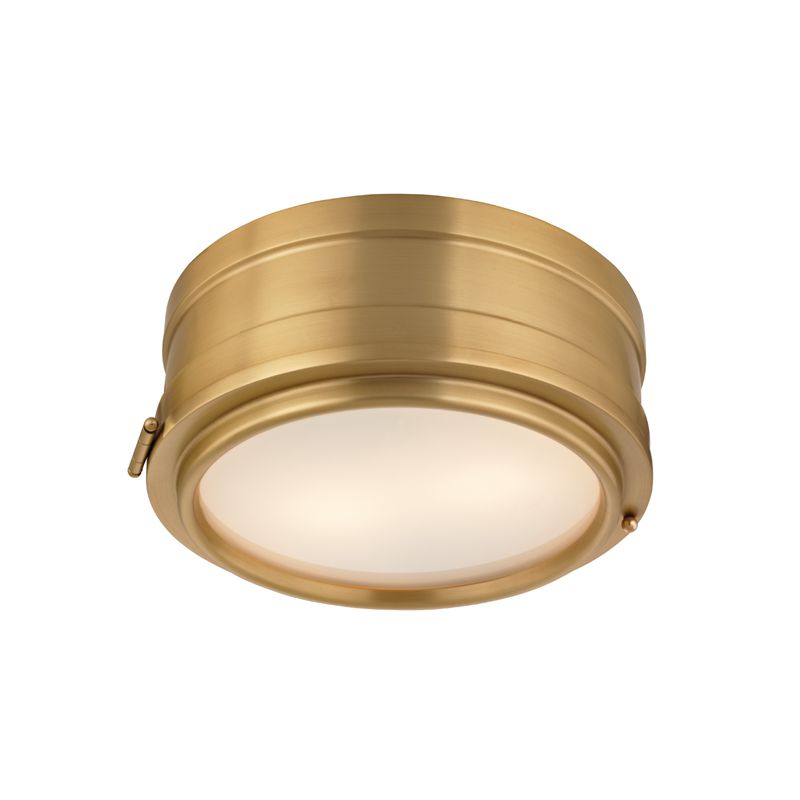 Rye Ceiling Light 2-Light Flush Mount by Hudson Valley Lighting in Aged Brass or Polished Nickel