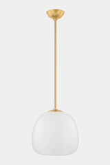 Hudson Valley Scranton Pendant 3015 - Elegant Hanging Light with Etched Glass & Opal Glow