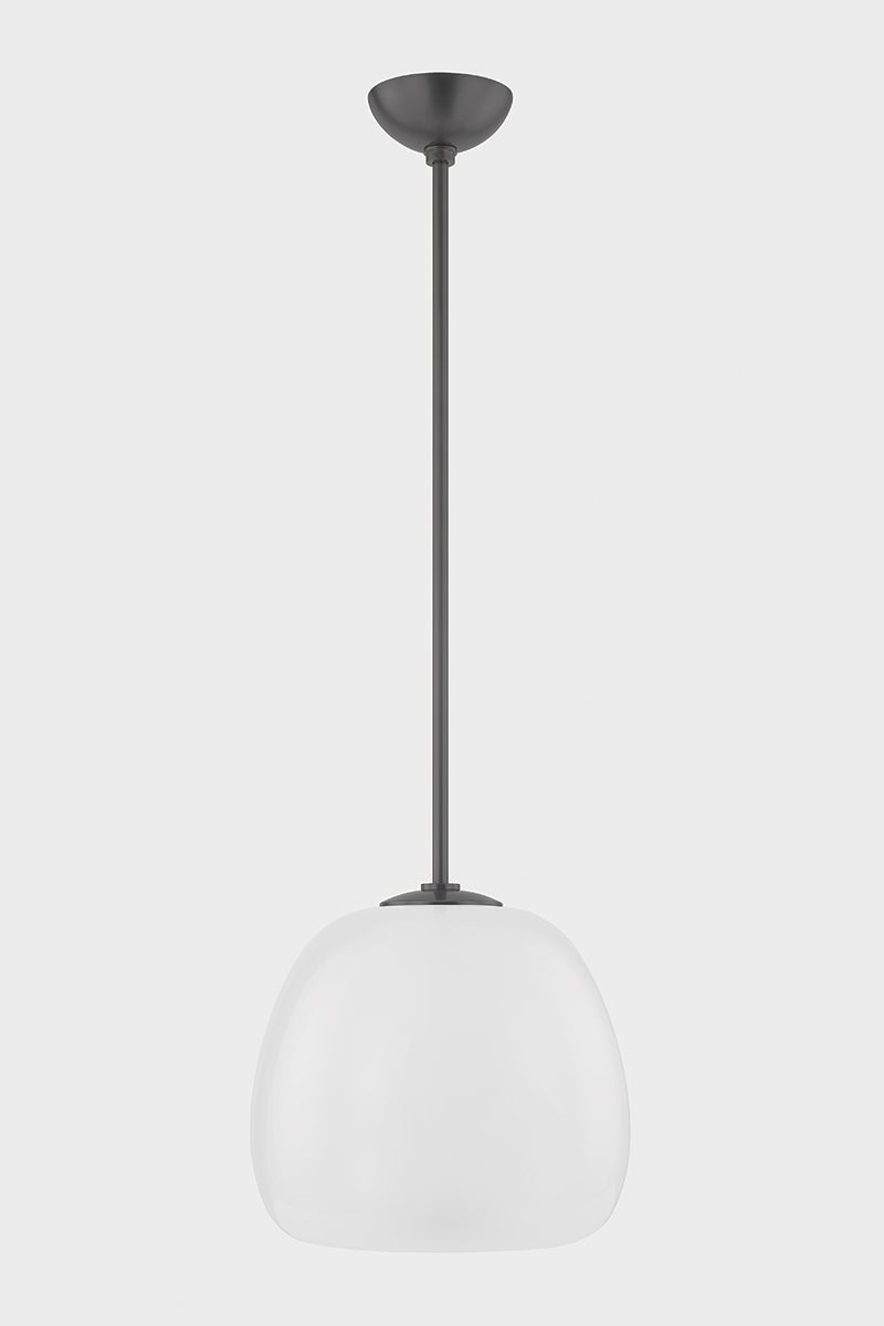 Hudson Valley Scranton Pendant 3015 - Elegant Hanging Light with Etched Glass & Opal Glow