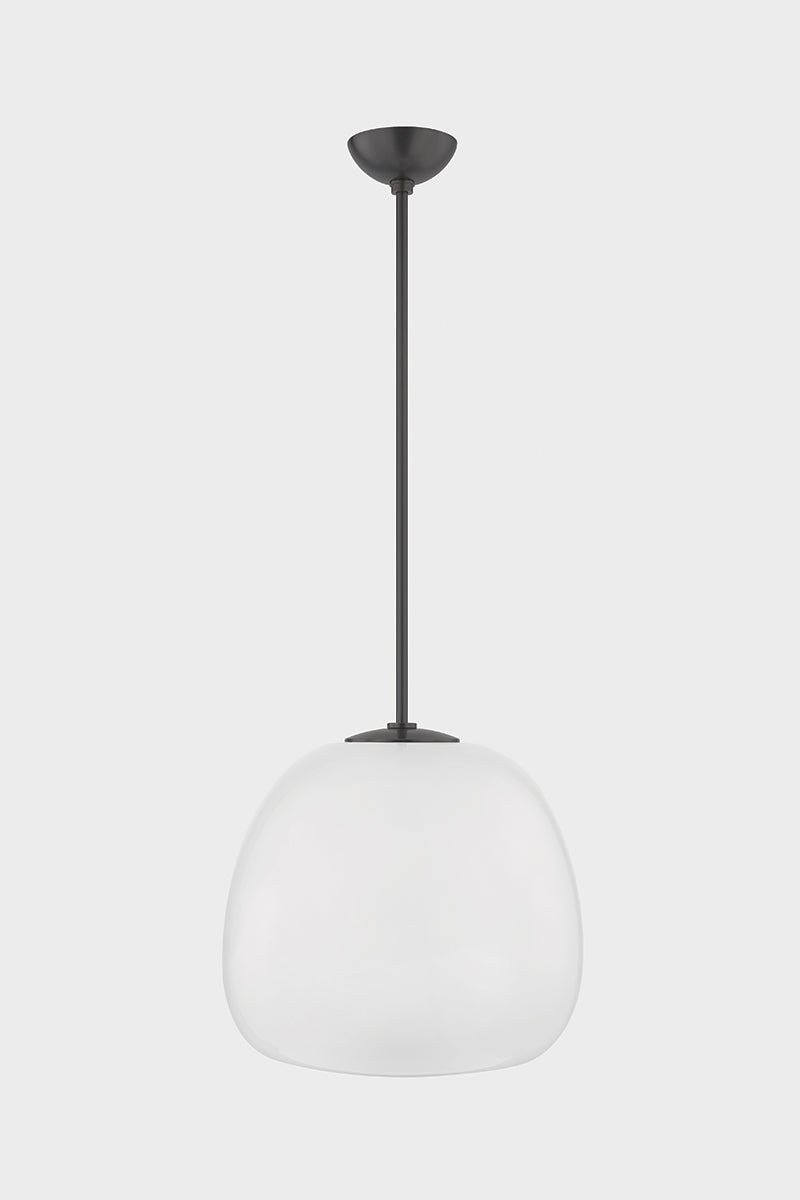 Scranton Large Pendant Light by Hudson Valley, Dimmable LED, Etched Glass, 2225 Lumens