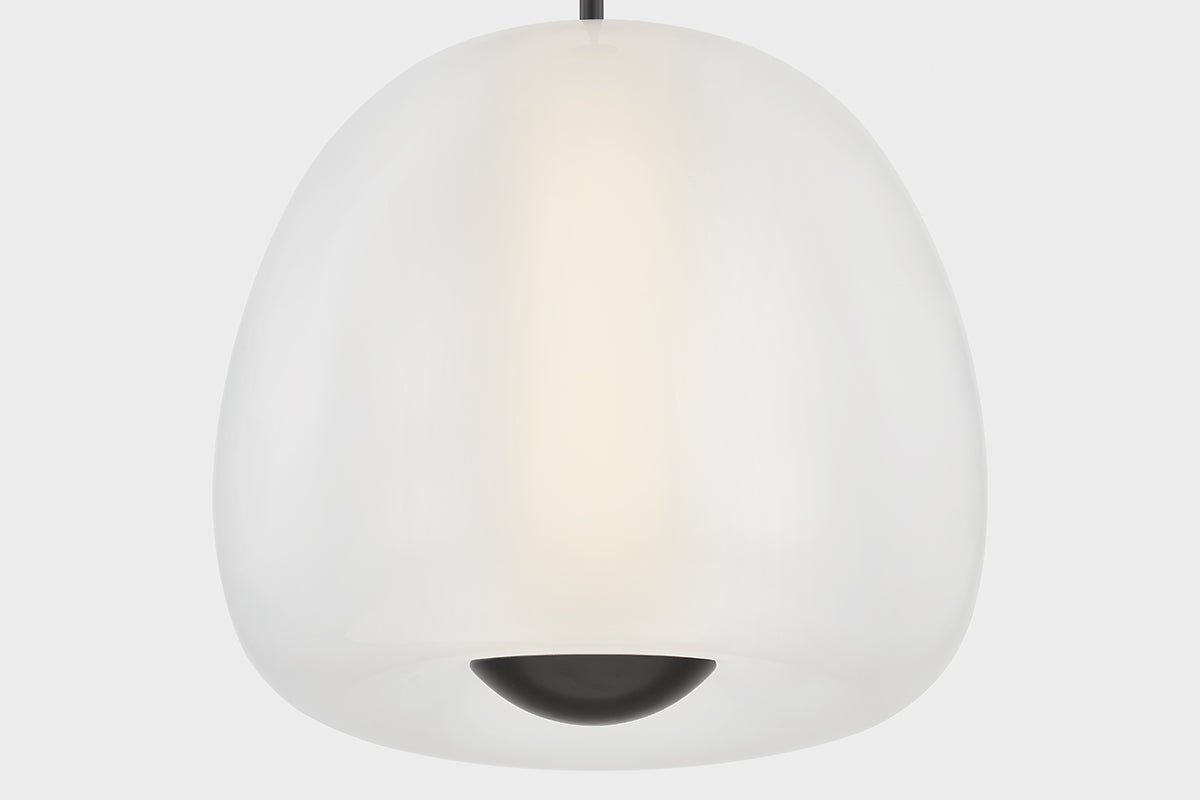 Scranton Large Pendant Light by Hudson Valley, Dimmable LED, Etched Glass, 2225 Lumens