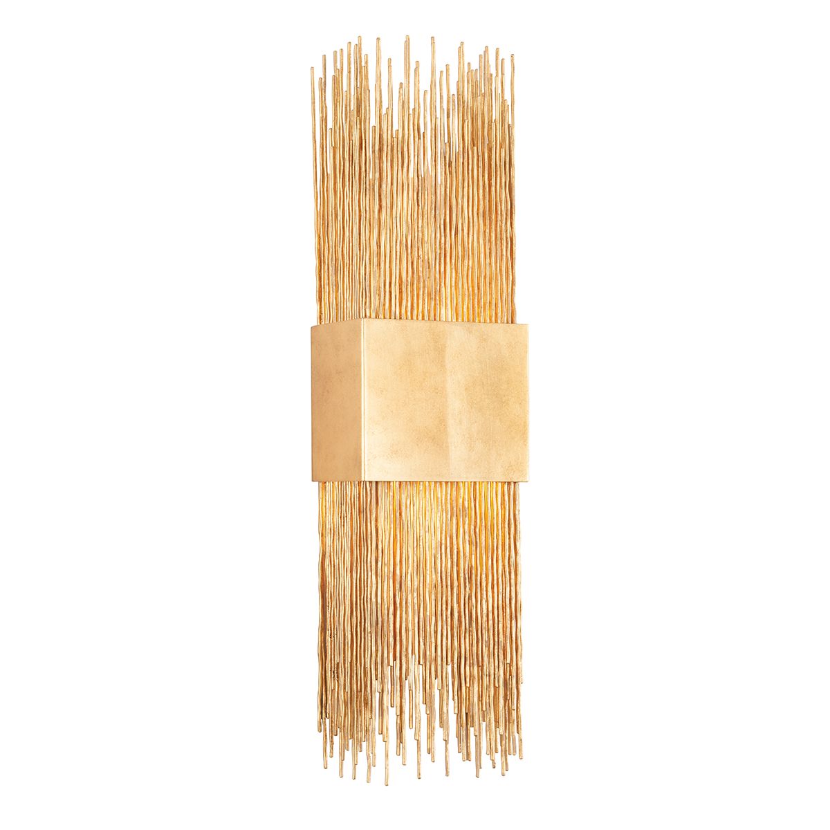 Corbett Lighting Sabine Sconce 28" Dimmable Vintage Gold Leaf Wall Light with Unique Organic Design