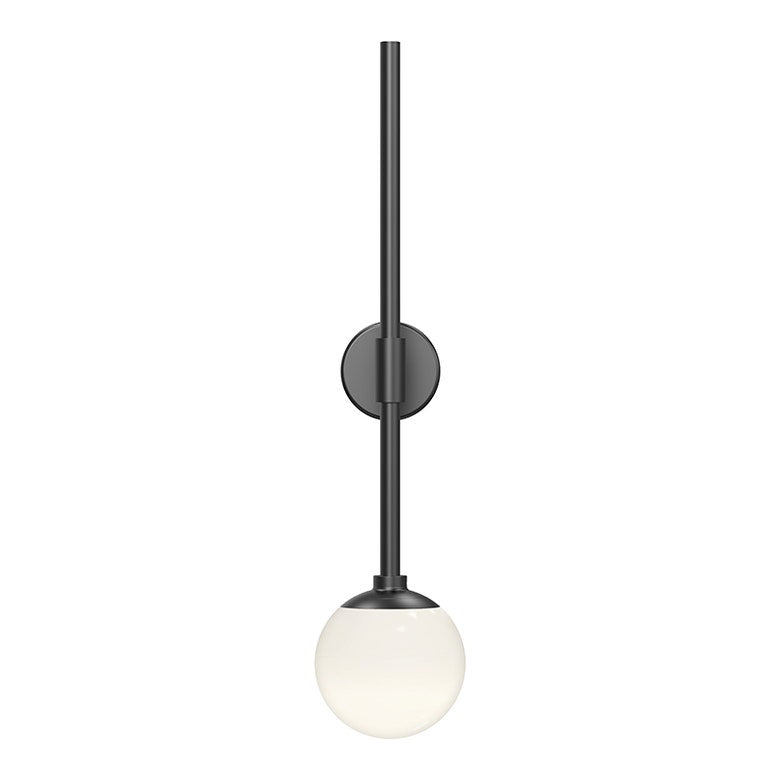 SONNEMAN Sabon Modern Single Sconce, Energy-Efficient LED, Dimmable, 3000K, Available in Satin Black or Nickel