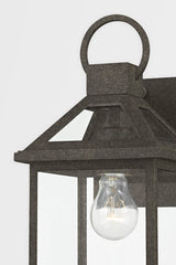 Sanders Outdoor Wall Sconce 13.5"H by Troy Lighting, French Iron Finish, UL Wet Rated, Dimmable E26 Bulb