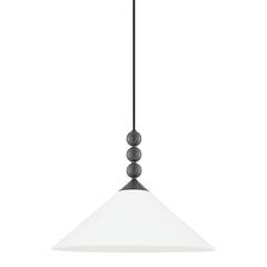 Mitzi Sang Pendant Light, 14.75" Height, Adjustable Dimmable Fixture with Aged Brass and Linen Shade