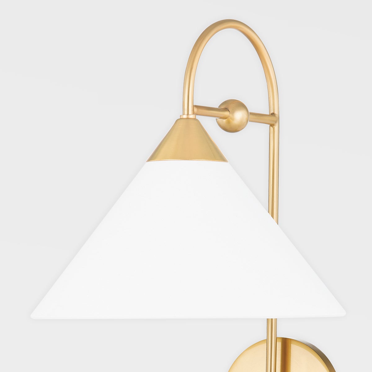 Mitzi Sang Wall Sconce 23.25" Height, Dimmable, Elegant Geometric Design with Linen Shade