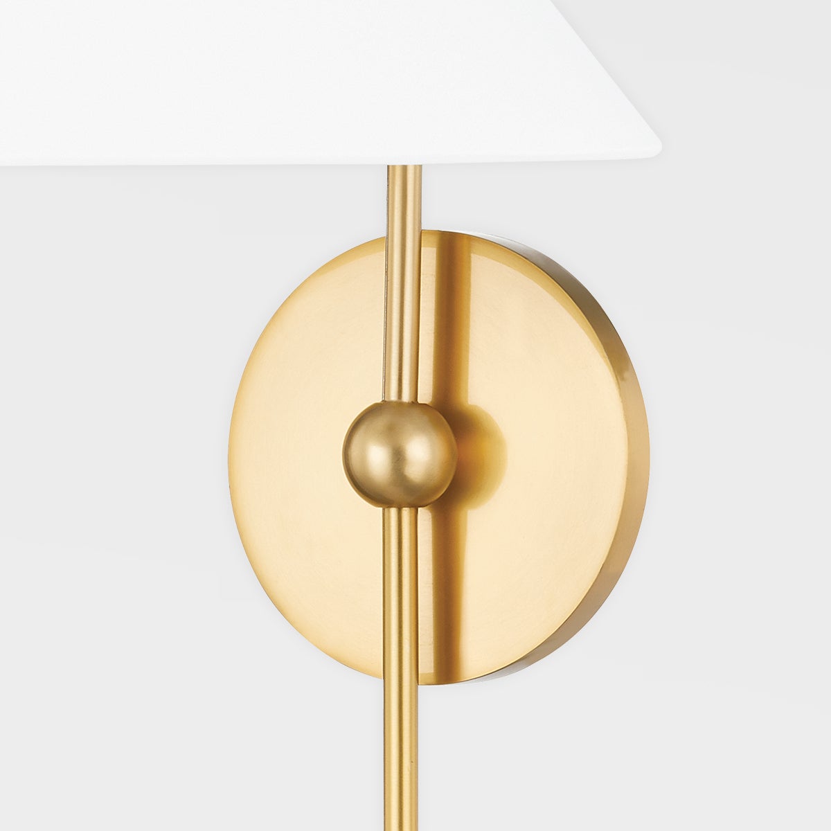 Mitzi Sang Wall Sconce 23.25" Height, Dimmable, Elegant Geometric Design with Linen Shade