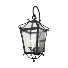 Santa Barbara County Medium Outdoor Wall Sconce By Troy Lighting, Dimmable, French Iron Finish, 25.75" Height