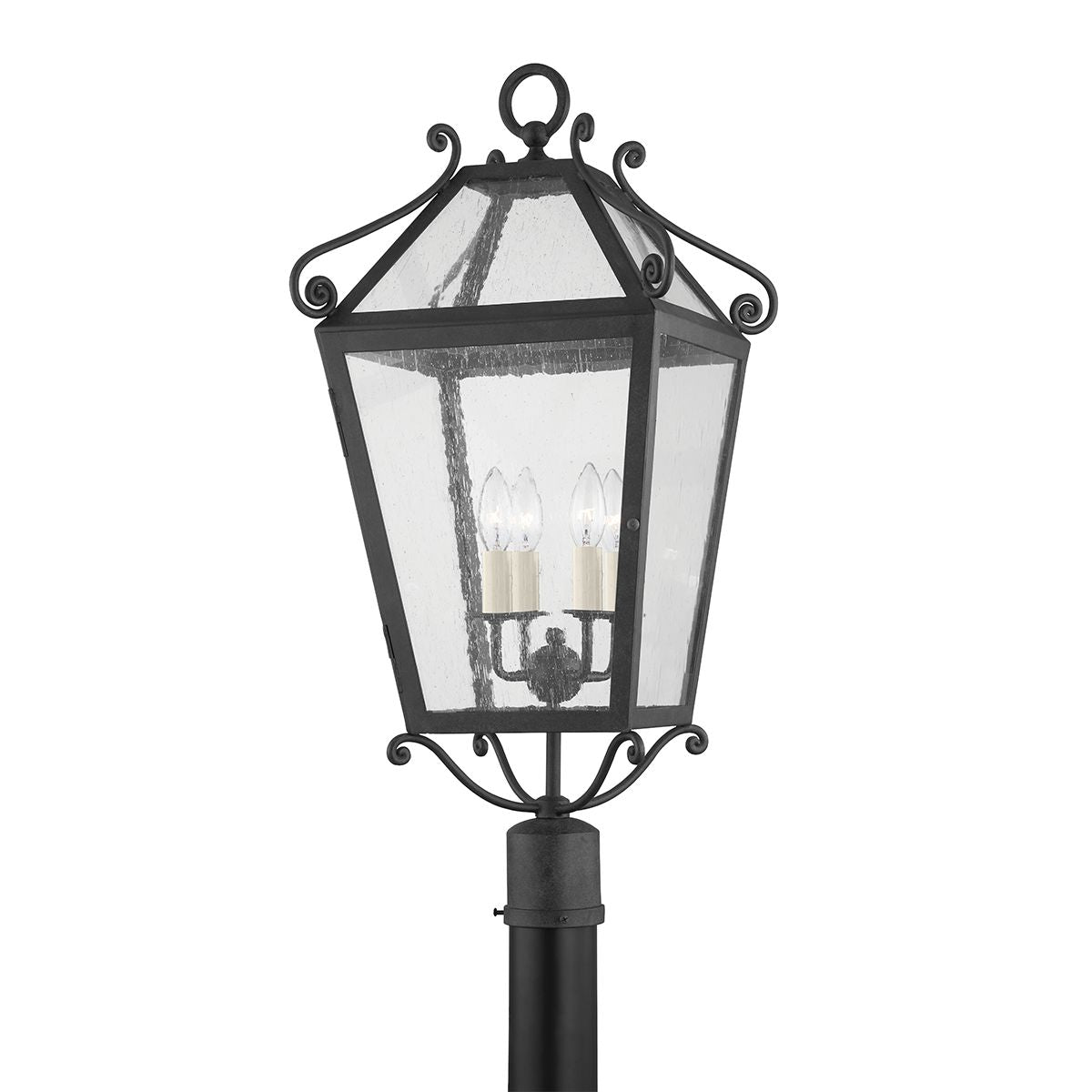 Santa Barbara County Outdoor Post Light 29.25" Tall by Troy Lighting, French Iron Finish, UL Wet Rated