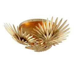 Savvy Semi-Flush Ceiling Light 22" Wide by Corbett Lighting, Vintage Gold Leaf, Energy Efficient Design