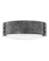 Sawyer Medium Flush Mount Ceiling Light, 3-Light Candelabra, Weather-Resistant with Etched Glass Shade