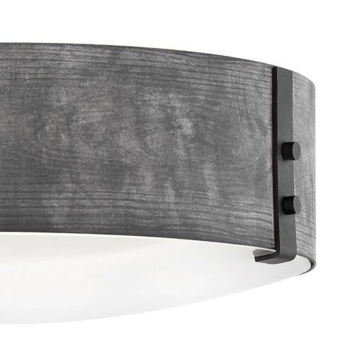 Sawyer Medium Flush Mount Ceiling Light, 3-Light Candelabra, Weather-Resistant with Etched Glass Shade