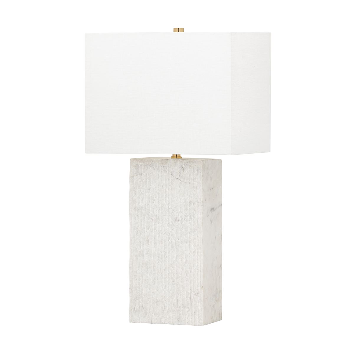 Seismic Table Lamp By Troy Lighting, 26.75" Height, Solid Bansra Marble Base, Dimmable, Patina Brass Finish