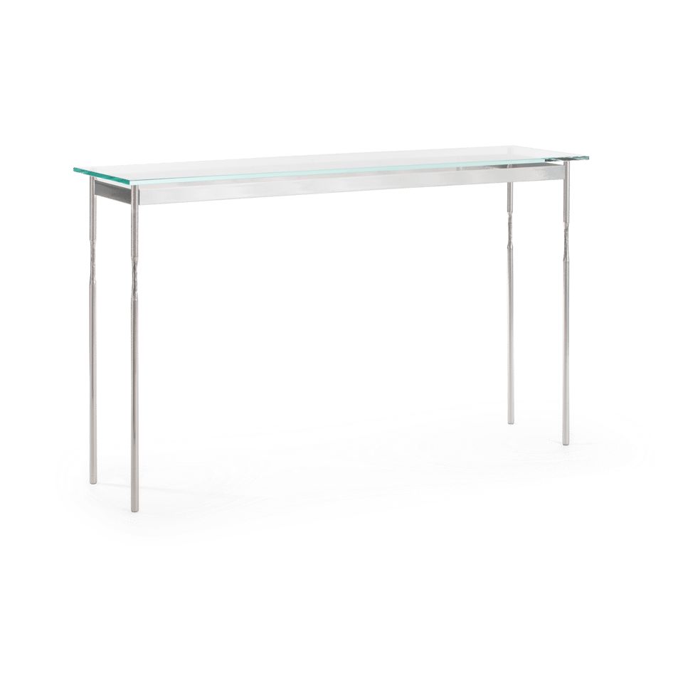 Hubbardton Forge Senza Console Table with Solid Steel Legs, Modern Design, Custom Finish Options