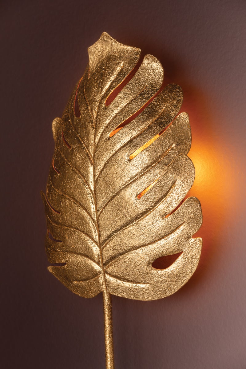 Seychelles Sconce 42" Height by Corbett Lighting - Gesso White & Vintage Gold Leaf, UL Damp Rated