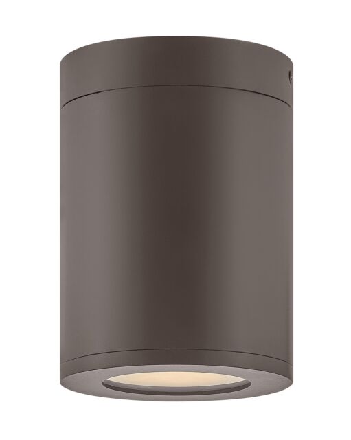 Silo Extra Small Flush Mount Light by Hinkley Lighting, 7" High, Glass Shade, Dimmable, 500 Lumens, UL Damp Rated