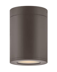 Silo Extra Small Flush Mount Light by Hinkley Lighting, 7" High, Glass Shade, Dimmable, 500 Lumens, UL Damp Rated