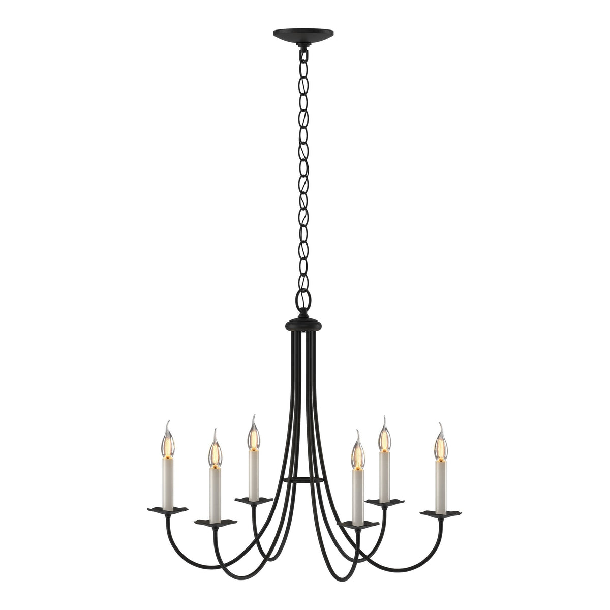 Simple Sweep 6 Arm Chandelier by Hubbardton Forge 101160