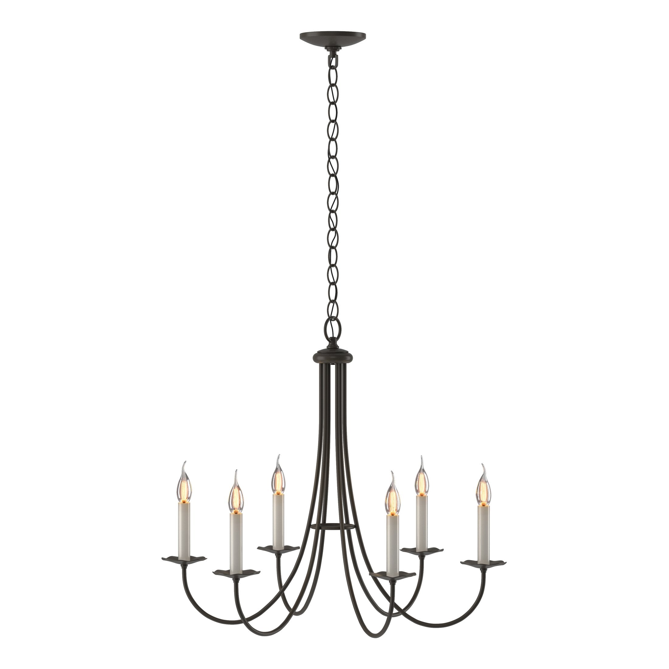 Simple Sweep 6 Arm Chandelier by Hubbardton Forge 101160