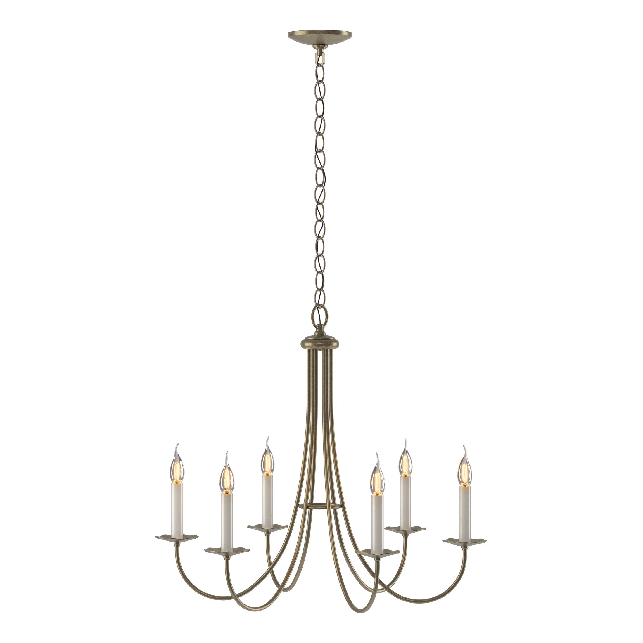 Simple Sweep 6 Arm Chandelier by Hubbardton Forge 101160