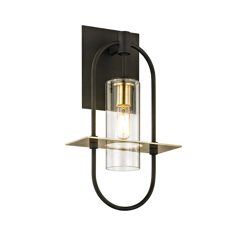 Smyth Wall Sconce 14" Height by Troy Lighting - Mid-Century Modern Design with Clear Glass Shade