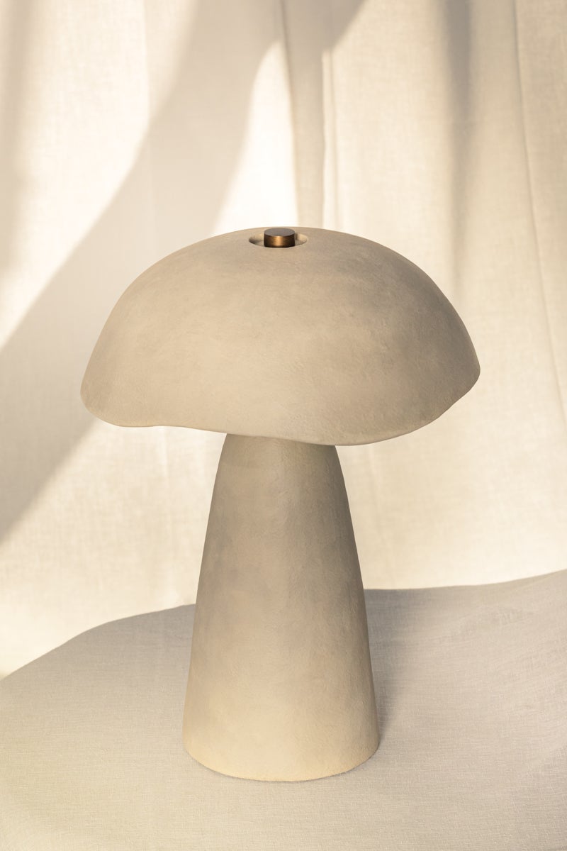 Soloma Table Lamp 20.75" High Artisan White Ceramic Shade Dimmable Patina Brass Finish