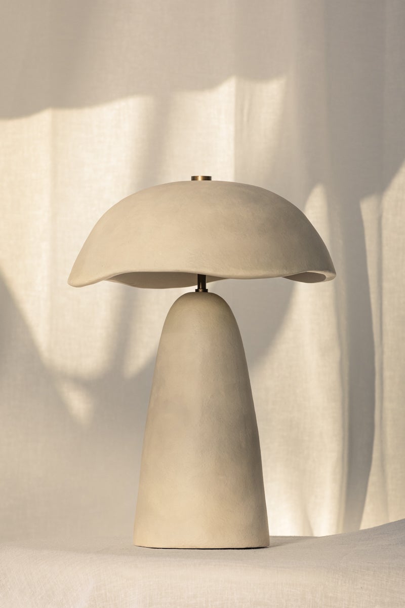 Soloma Table Lamp 20.75" High Artisan White Ceramic Shade Dimmable Patina Brass Finish