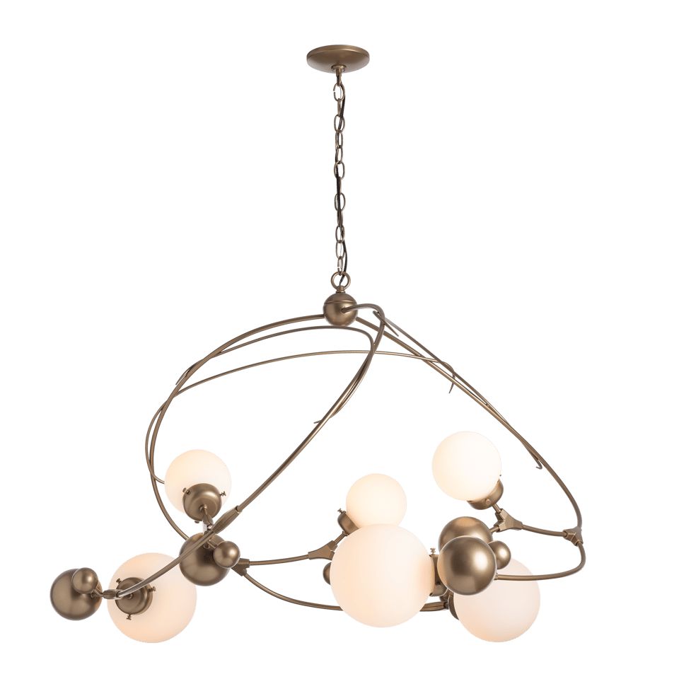 Sprig Circular Pendant Light by Hubbardton Forge, 22" High, 49.1" Wide, Dimmable, Multiple Finishes